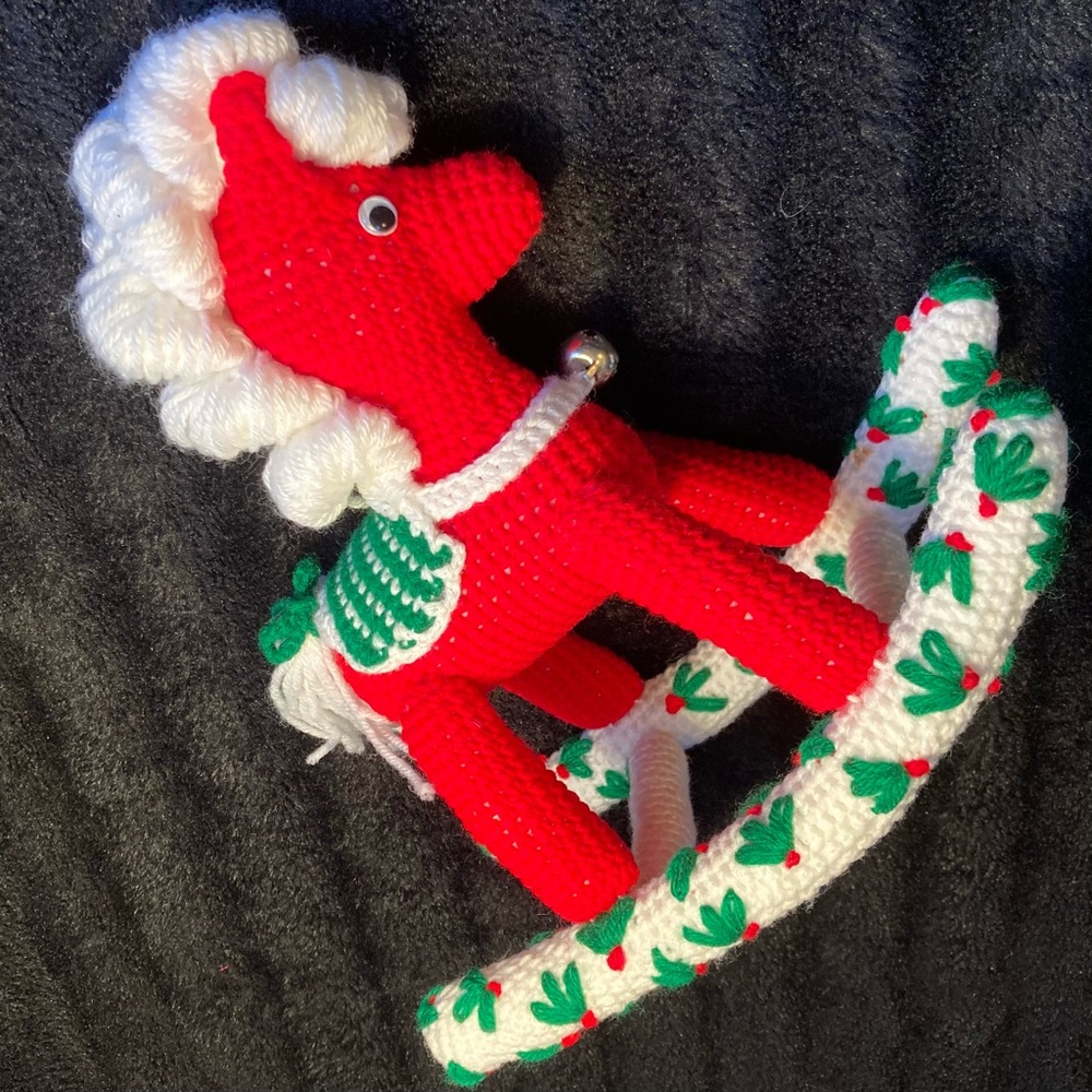 Vintage Handcrafted Rocking Horse Decor